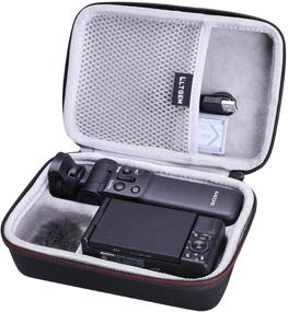 img 4 attached to LTGEM Жесткий футляр EVA для камеры Sony ZV-1 с набором аксессуаров для видеоблоггеров: Путешественная сумка для хранения с штативом и микрофоном.