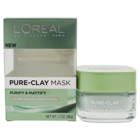 img 4 attached to 🧖 L'Oréal Paris Pure-Clay Face Mask with Eucalyptus for Oily Skin - Purify and Matify with 1.7oz (Pack of 1)