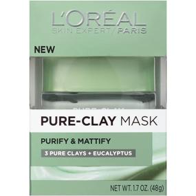 img 3 attached to 🧖 L'Oréal Paris Pure-Clay Face Mask with Eucalyptus for Oily Skin - Purify and Matify with 1.7oz (Pack of 1)