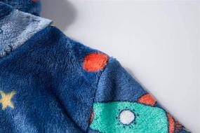 img 1 attached to 👨 Astronaut-themed Hooded Bathrobe Sleepwear for Boys in Sleepwear & Robes