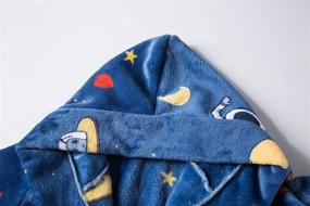 img 2 attached to 👨 Astronaut-themed Hooded Bathrobe Sleepwear for Boys in Sleepwear & Robes