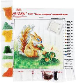 img 3 attached to 🐿️ Squirrel Nut Embroidery Kit: Contemporary Bead Cross Stitch with Preciosa Glass Seed Beads for Needlepoint, Handcraft, Tapestry, and Needle Arts Decor