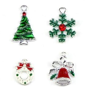 img 2 attached to 🎄 Versatile Set of 20 Enamel Charm Pendants - Ideal for Christmas-themed Jewelry DIY Projects!