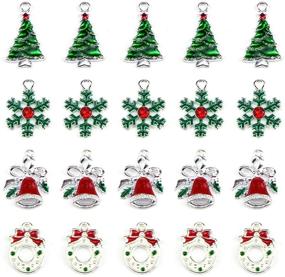 img 4 attached to 🎄 Versatile Set of 20 Enamel Charm Pendants - Ideal for Christmas-themed Jewelry DIY Projects!