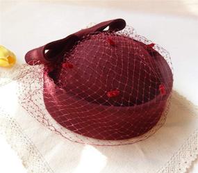 img 1 attached to ORIDOOR British Pillbox Wedding Fascinator: Exquisite Women's Accessories for Special Occasions