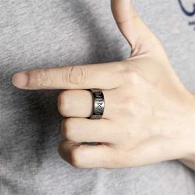 img 3 attached to 🗡️ Вальили Нордическое викингское символьное кольцо со спиннером: нержавеющая сталь/золото/черный - идеальный подарок для мужчин/женщин (размеры 7-13)
