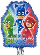 🎉 я отта пиньята pj masks пиньята с игрой на вытягивание веревки - захватывающая игра для вечеринки для детей, 22” x 18” x 3” логотип