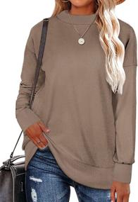 img 1 attached to Geifa Women's Oversized Crewneck Sweatshirts: Long Sleeve Sweaters and Tunic Tops for Leggings