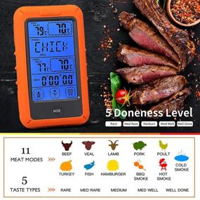 img 1 attached to 🌡️ GOLDCHAMP TP20 Wireless BBQ Thermometer - Dual Temperature Remote Transmission, Super Fast and Accurate Reading, 100FT Range, 2 Probes for Grilling, BBQ, Oven, and Kitchen