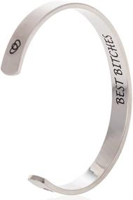 img 2 attached to Inspirational Encouragement Graduation School Open Cuff Bangle Bracelet by Jude Jewelers - Stainless Steel