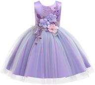 🌈 enchanting rainbow princess wedding bridesmaid pageant girls' clothing: vibrant elegance for special occasions logo