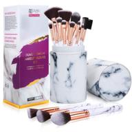 💄 duaiu marble makeup brushes set: professional 15pcs brush set for a flawless makeup application with exquisite marble gift box logo