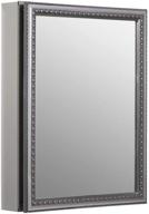 🔴 kohler k-cb-clw2026ss 20" x 26" aluminum bathroom medicine cabinet with decorative silver framed mirror door, surface or recess mount - red logo