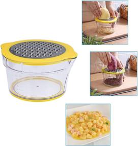 img 1 attached to 🌽 Corn Stripper, Potato Peeler, and Fruit/Vegetable/Chocolate Grater Set with Measuring Bowl - Compact Space-Saving Design - Non-Slip Silicone Bottom - Dishwasher-Safe - No Need for Electricity, Noise-Free