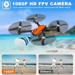 img 3 attached to 🚁 ZENFOLT WiFi FPV Drone with 1080P HD Camera for Adults, Live Video RC Quadcopter Kids Toys Gifts for Beginner with Gravity Sensor, Waypoints Functions, Headless Mode, One Key Take Off/Landing, Altitude Hold