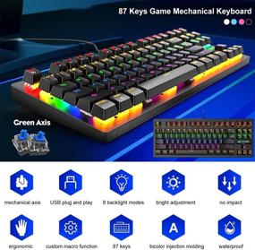img 2 attached to Mechanical Gaming Keyboard Anti Ghosting Backlit PlayStation 4