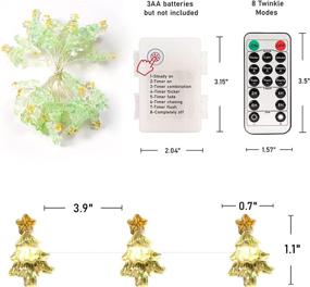 img 2 attached to Christmas Tree String Lights - 10ft, 30 LED Indoor Fairy Lights with Remote, USB & Battery Operated, Dimmable, 8 Lighting Modes - Holiday Decor and Xmas Tree Twinkle Lights