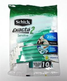 img 2 attached to 🪒 Schick Exacta2 Sensitive Disposable Razor, 10 Count (1Pack) - Gentle Hair Removal for Sensitive Skin