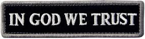 img 3 attached to 🖤 EmbTao Black & White GOD We Trust Tactical Morale Patch with Fastener Hook & Loop - Embroidered