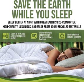 img 3 attached to 🌱 Great Earth's White Down Alternative Comforter King Size: Sustainable & Cozy Bedding for a Better Sleep and a Greener Planet
