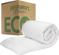 🌱 great earth's white down alternative comforter king size: sustainable & cozy bedding for a better sleep and a greener planet logo
