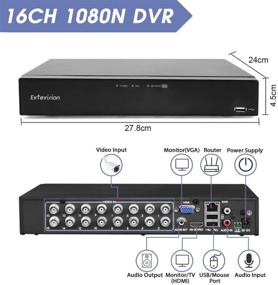 img 3 attached to 📷 16CH 1080N Видеорегистратор видеонаблюдения от Evtevision - Поддерживает HD-TVI/CVI/AHD/CVBS/IP безопасностные камеры, удаленный просмотр, обнаружение движения (жесткий диск не включен)