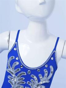 img 1 attached to FEESHOW Sparkle Beaded Ballet Costumes Sports & Fitness