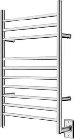 img 3 attached to 🔥 HEATGENE Wall Mounted Electric Towel Warmer, Hardwired Narrow (19.7in) Compact Heated Towel Rack - Brushed Finish