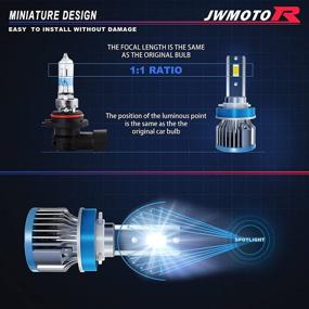 img 3 attached to 🔦 JWMOTOR 80W 16000LM Лампы-фары H11/H9/H8 LED, свет ближнего/дальнего света, противотуманки, комплект расширения яркости на 300%, сверхяркие лампы-фары LED 6500K, набор из 2 штук