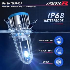 img 2 attached to 🔦 JWMOTOR 80W 16000LM Лампы-фары H11/H9/H8 LED, свет ближнего/дальнего света, противотуманки, комплект расширения яркости на 300%, сверхяркие лампы-фары LED 6500K, набор из 2 штук