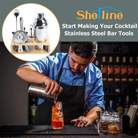 img 1 attached to 🍹 Discover the Ultimate Stainless Cocktail Bartending Experience with Shelline