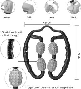 img 3 attached to 🔴 Relexit Muscle Roller for Calves, Legs, Neck, and Tennis Elbow - Hand Foam Roller for Physical Therapy & Exercise, Deep Tissue Massage Tool to Relieve Soreness and Stiffness, Gray