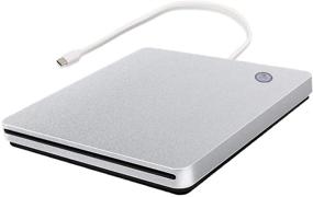 img 4 attached to 💿 Ultra-Slim USB-C External DVD Drive: High-Speed Data Transfer, Touch Eject, Mac Compatible