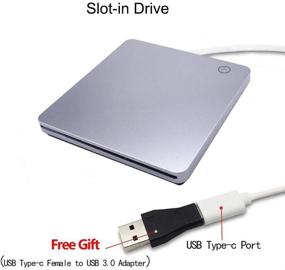img 2 attached to 💿 Ultra-Slim USB-C External DVD Drive: High-Speed Data Transfer, Touch Eject, Mac Compatible