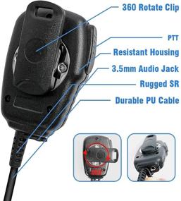 img 2 attached to 📻 Waterproof Radio Speaker Mic for Kenwood & Bao Feng UV-5R, UV-5R5, UV-5RA, UV-5RE, UV-5X3, NX-220, NX-320, TK-2160, TK-2170 and TYT Handheld Radios with Remote PTT Function