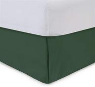 🛏️ twin 18 inch drop hunter green bedskirt with split corners - cotton blend bedskirt (available in 16 colors) by blissford logo