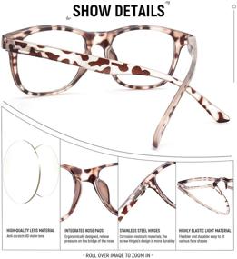 img 2 attached to 👓 Axot 6 Pack Reading Glasses: Stylish Blue Light Blocking Eyeglasses for Women/Men, Non Prescription Computer Glasses