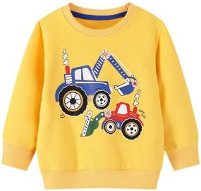 img 2 attached to Trendy and Comfy: ALI SEA Sweatshirts Toddler Pullover - Ideal Boys' Clothing in Sweaters