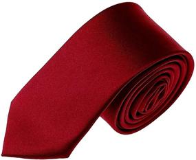 img 1 attached to Versatile Solid Skinny Neckties: Stylish Boys' Accessories in Various Inches