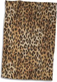 img 4 attached to 🌹 3D Rose Brown Tan and Black Cheetah Print Towel 15x22 inches
