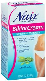 img 2 attached to Nair Sensitive Bikini Cream Hair Remover - 1.7 oz: Buy 3 Units Online