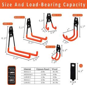 img 3 attached to 🔧 KOFANI Garage Hooks: 16 Pack Heavy Duty Steel Storage Hooks with Anti-Slip Coating for Organized Bike, Ladder and Garden Tool Hanging