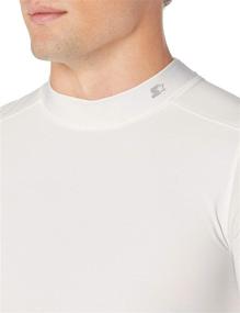 img 1 attached to 👕 Starter Men's Long Sleeve Mock Neck Athletic Light-Compression T-Shirt: Exclusively on Amazon!