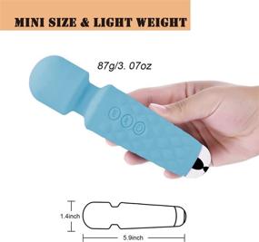 img 3 attached to 🔵 New Upgrade Personal Electric Massager - Cordless Handheld Wireless Waterproof Rechargeable - Powerful Vibration Modes for Muscle Tension Relief and Sports Recovery - Blue