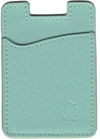 img 3 attached to 📱 Convenient Stick-On Wallet: Premium Leather Phone Card Holder for iPhone & Android (Spearmint Leather)"