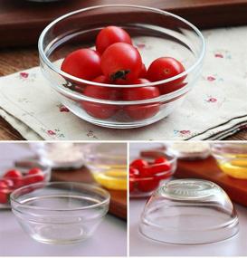 img 1 attached to 🍲 Lawei Set Glass Bowls Transparent: Stylish and Functional Kitchen Essentials