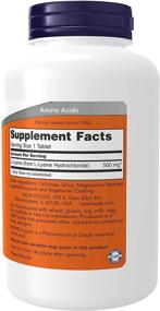 img 3 attached to 💊 NOW Supplements, L-Lysine (Hydrochloride) 500mg, Essential Amino Acid, 250 Tablets