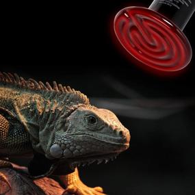 img 1 attached to 🐉 REPTI ZOO Reptile Ceramic Infrared Heat Emitter: Powerful 60W Bulb for Pet Coops and Glass Terrariums