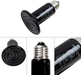 img 2 attached to 🐉 REPTI ZOO Reptile Ceramic Infrared Heat Emitter: Powerful 60W Bulb for Pet Coops and Glass Terrariums