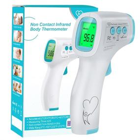 img 4 attached to Medical Grade Forehead Thermometer for Adults - No Touch & Instant Reading - Ideal for Baby Care, Bath, and Milk - White+Blue Color